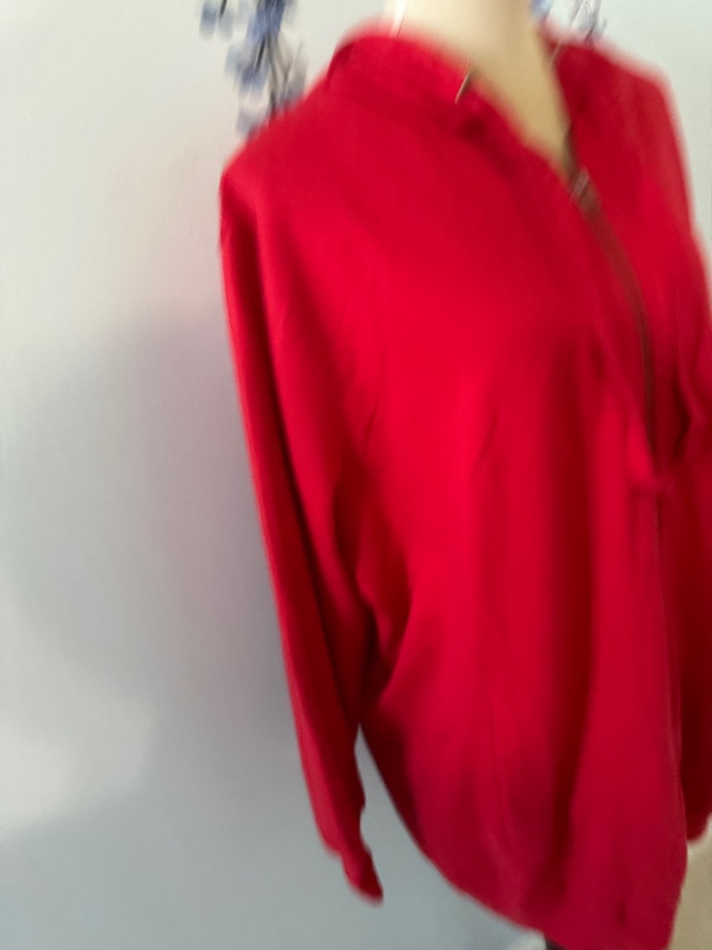 ellos Red Zip-Up Hoodie Cardigan - Picture 4 of 5